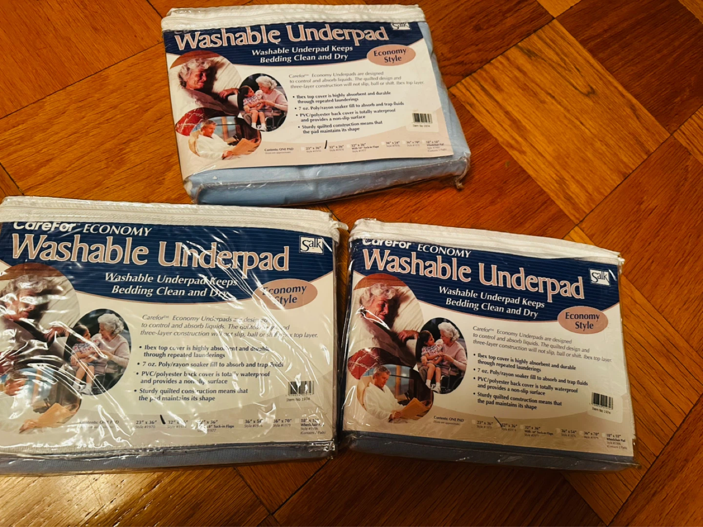 Carefor Economy Washable Underpads - 3 Pack