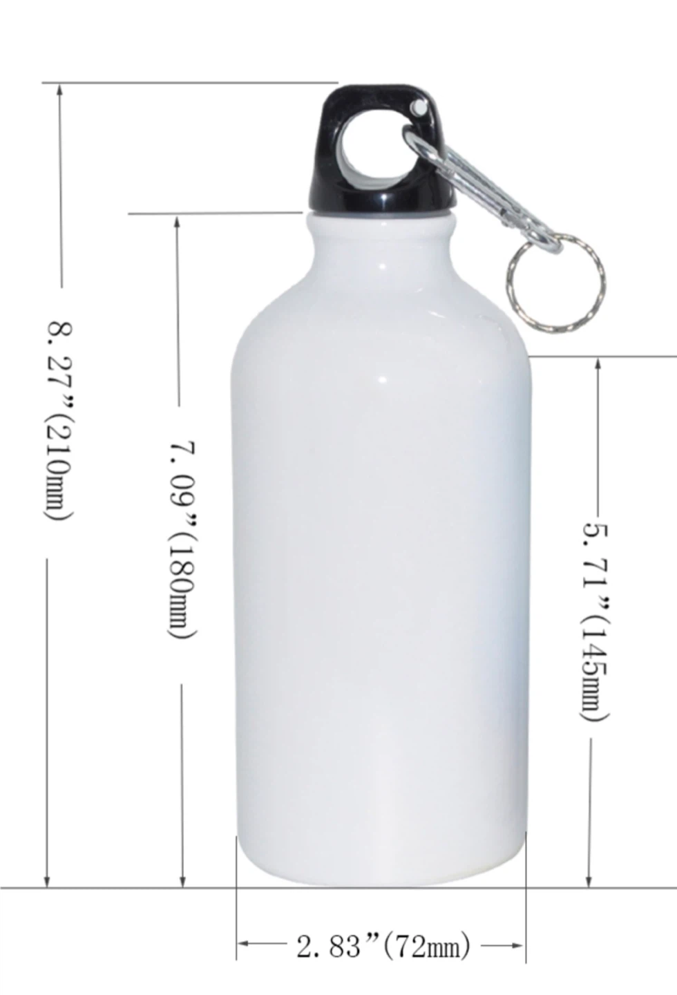 $15 White Water Bottle with Carabiner Clip - photo 2