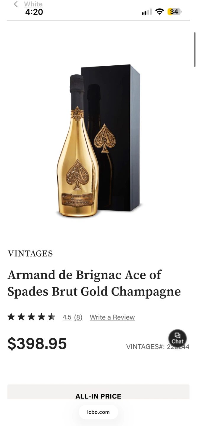 Armand de Brignac Ace of Spades Brut Gold Champagne w/ Box - photo 5