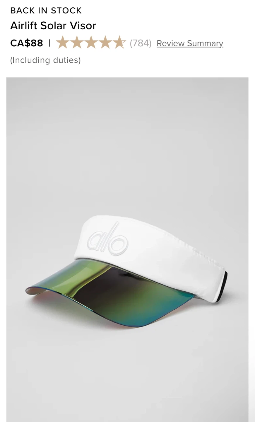 ALO Airlift Solar Visor - White - photo 2