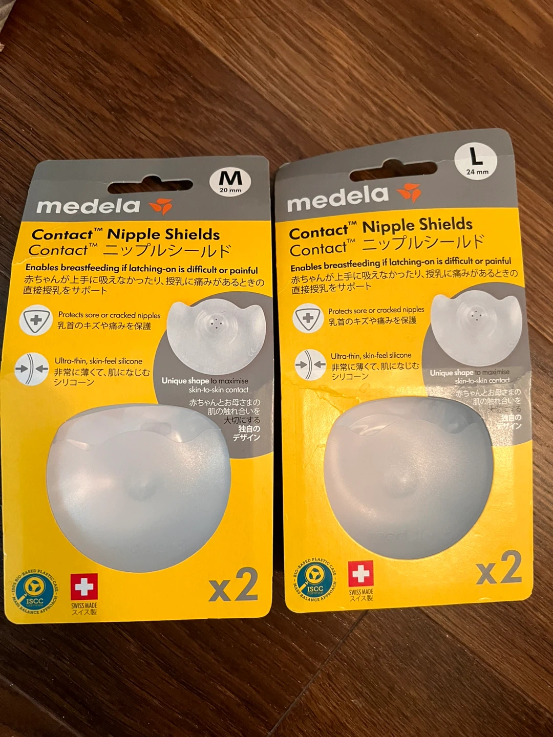 Medela Contact Nipple Shields - Size M & L (2 Pack Each)