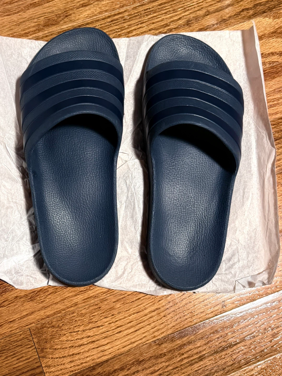 🌱 Adidas Adilette Aqua Slides - Size 8/9 - Blue - photo 4