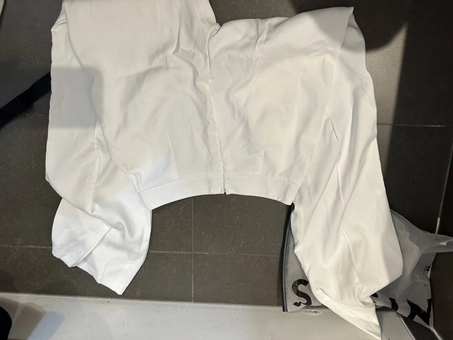 SHEIN White Polyester Spandex Pants - Size S - photo 4