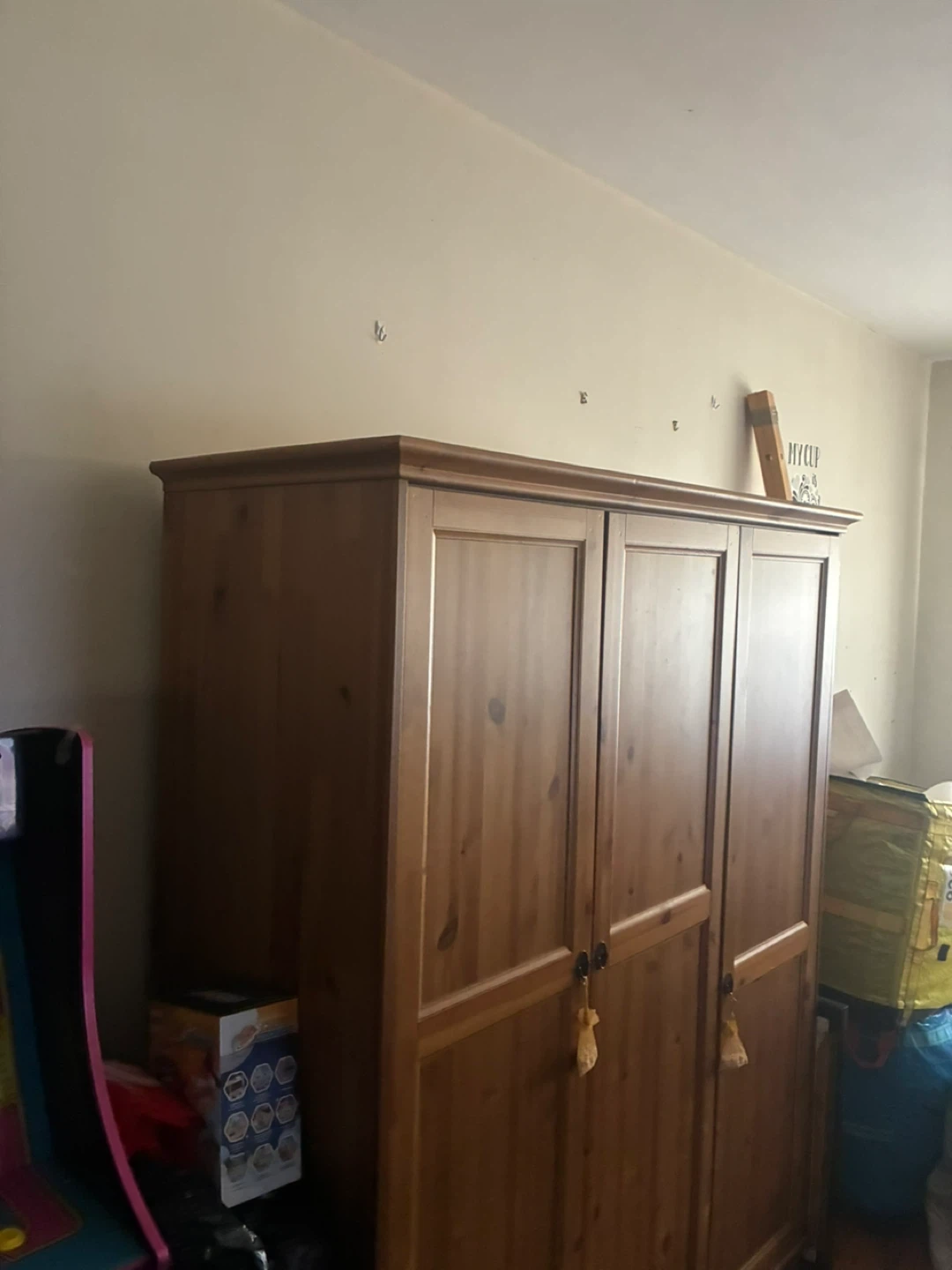 Wooden 3-Door Wardrobe Armoire - photo 2