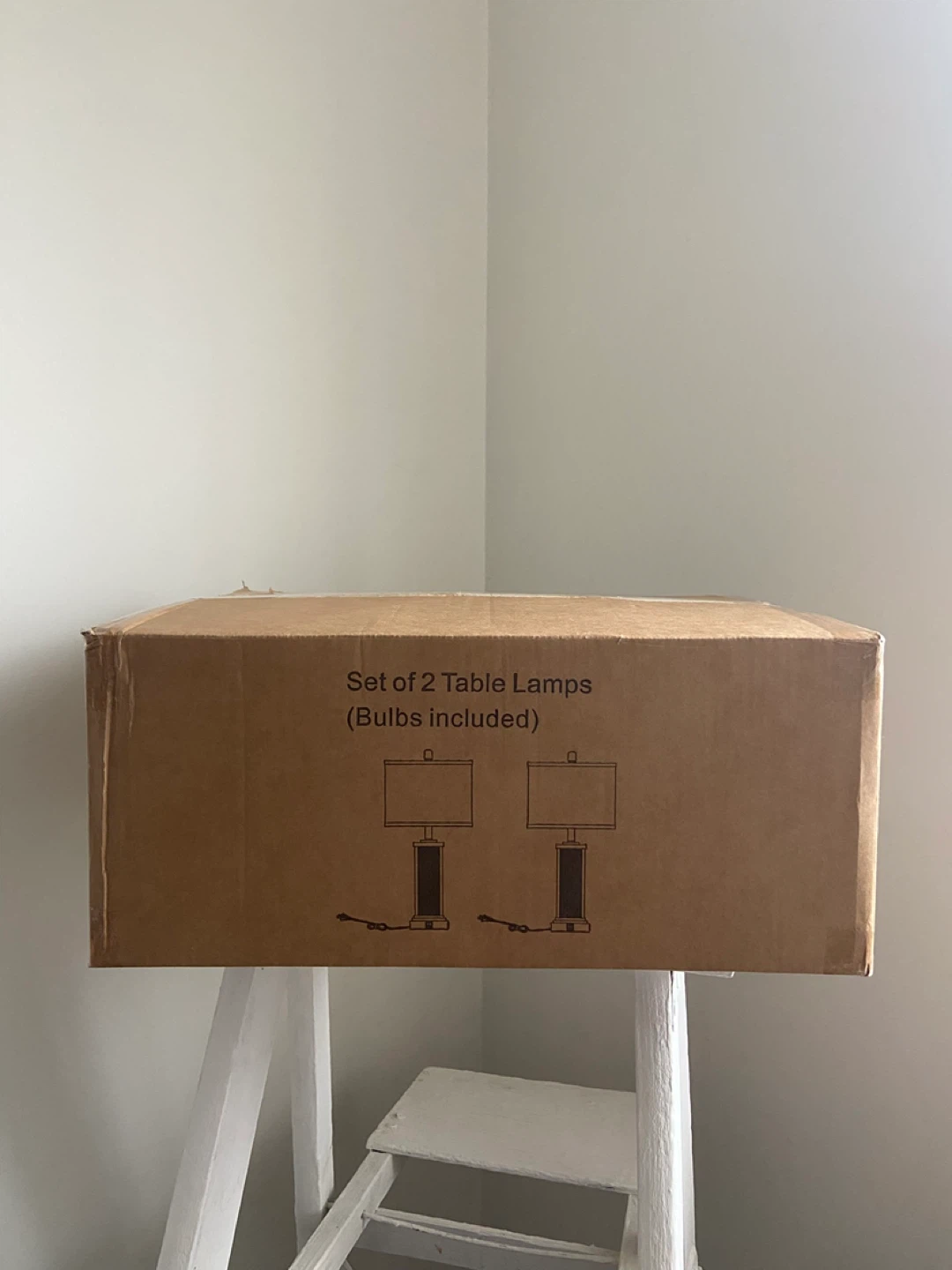 Set of 2 Ceramic Table Lamps with Built-in USB Charging Ports