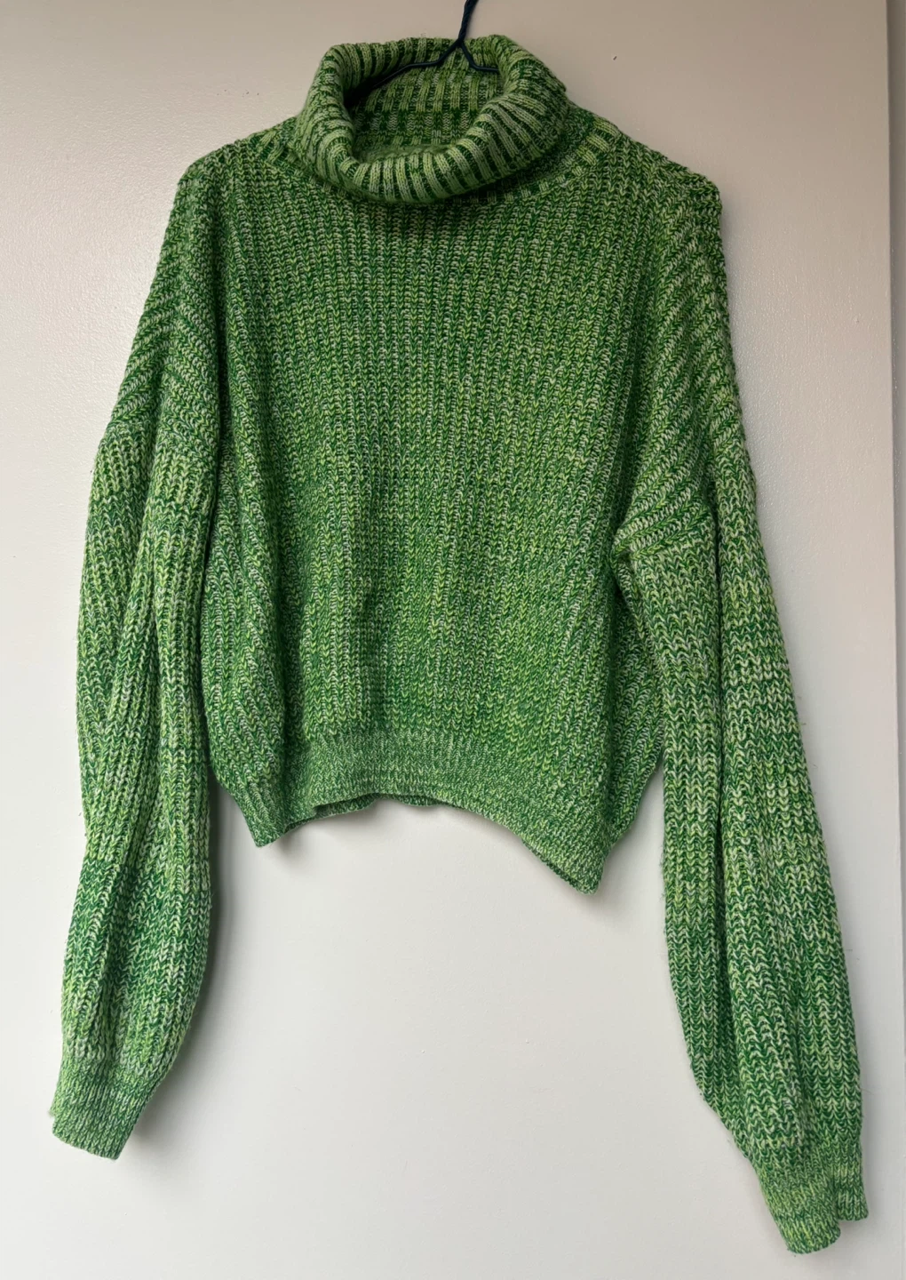 🌳Green Marled Turtleneck Sweater