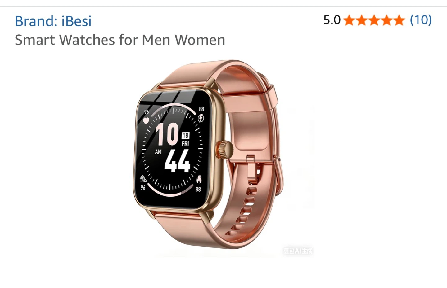 iBesi Smart Watch for Men and Women - Rose Gold