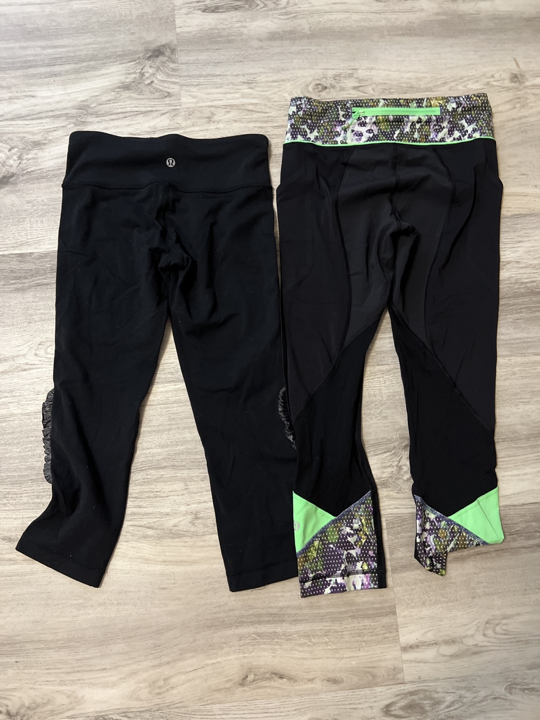 Lululemon Athletica Black Crop Leggings Size 4 - photo 2