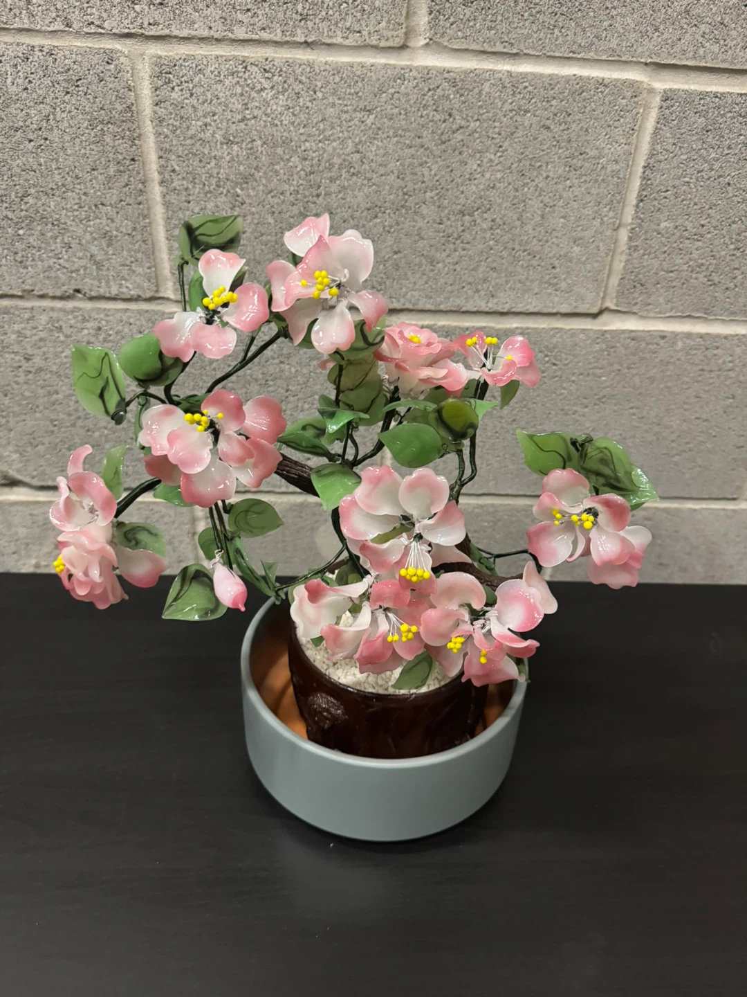 Glass CHERRY BLOSSOM Bonsai TREE Pink Flower 18$cash - photo 2