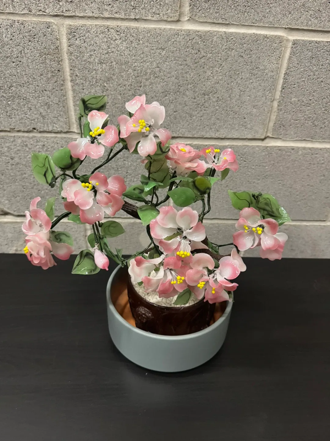 Glass CHERRY BLOSSOM Bonsai TREE Pink Flower 18$cash - photo 2