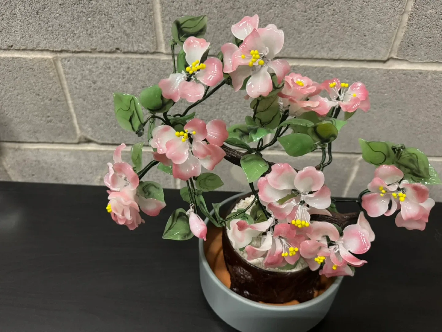 Glass CHERRY BLOSSOM Bonsai TREE Pink Flower 18$cash - photo 5