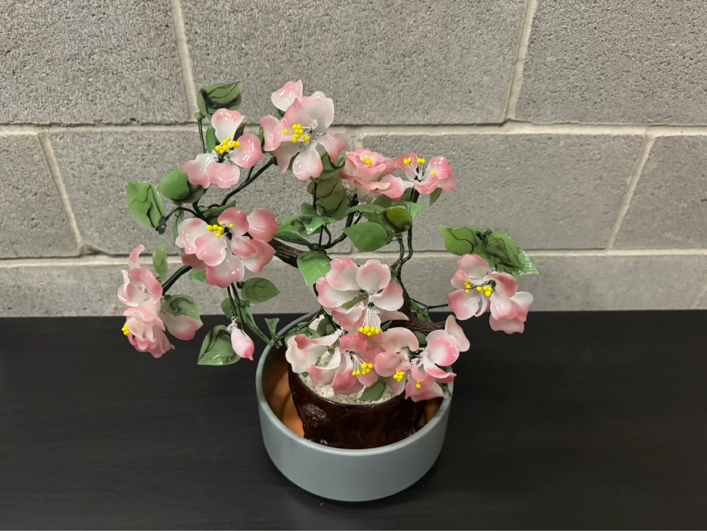 Glass CHERRY BLOSSOM Bonsai TREE Pink Flower 18$cash - photo 3