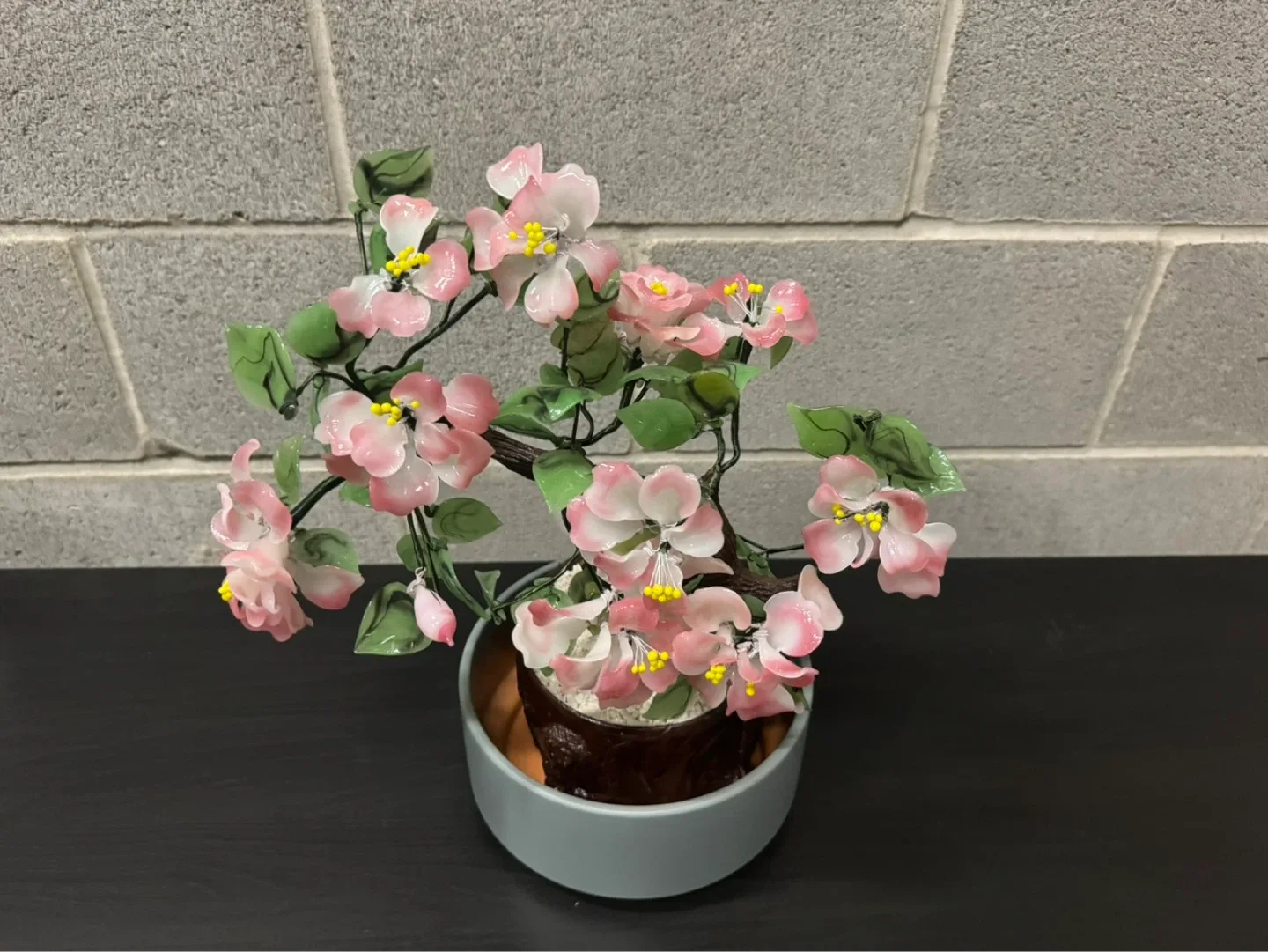 Glass CHERRY BLOSSOM Bonsai TREE Pink Flower 18$cash - photo 3
