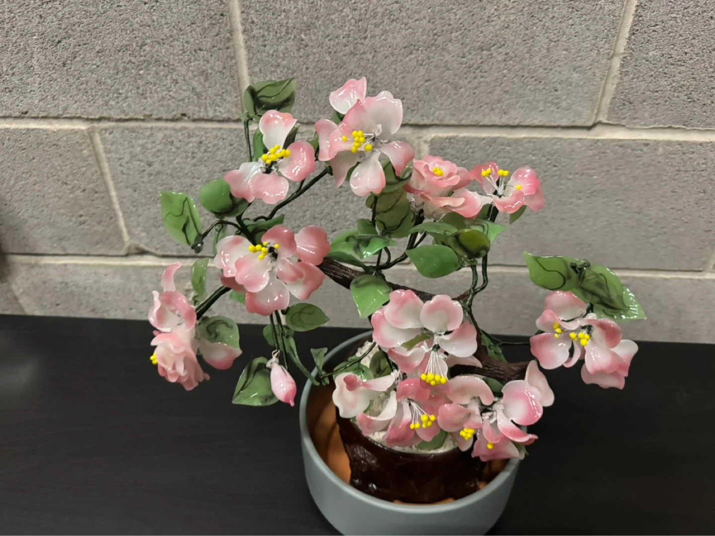 Glass CHERRY BLOSSOM Bonsai TREE Pink Flower 18$cash - photo 4