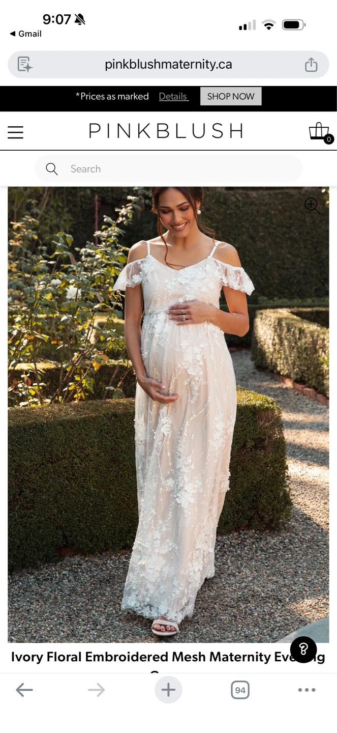 Pink bush maternity dress