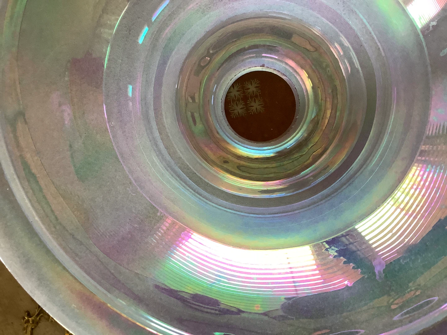 Vintage Frosted Iridescent Glass Lamp Shade 🐞 - photo 3