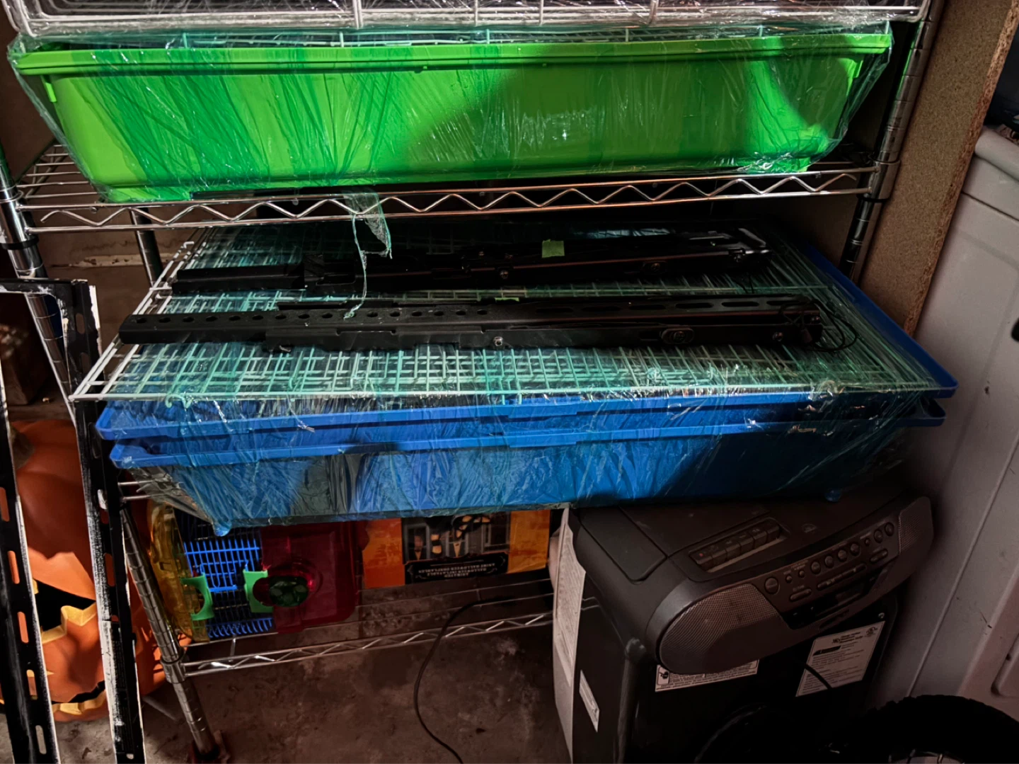 Two-Tiered Pet Cage with Blue Trays - photo 2