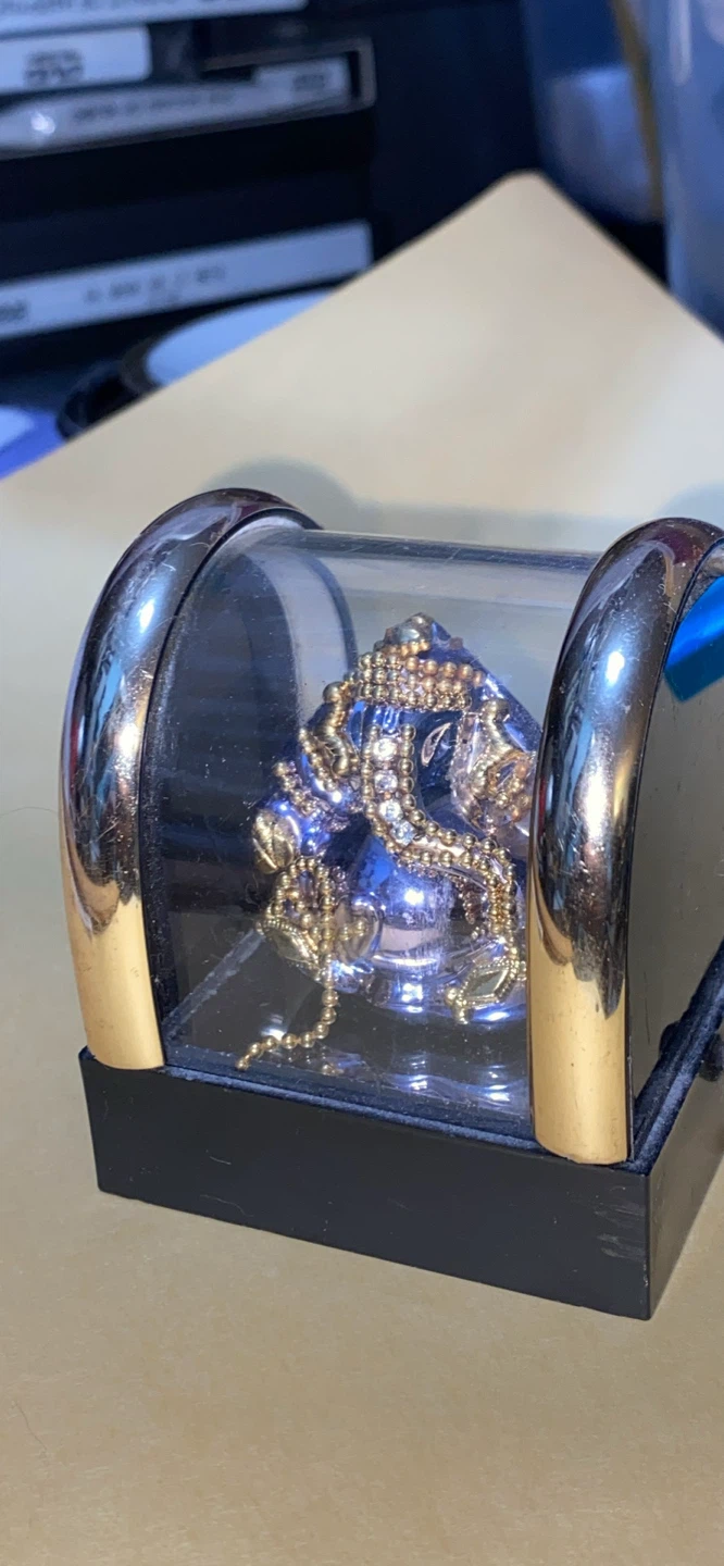 Decorative Ganesha Figurine in Display Case - photo 2