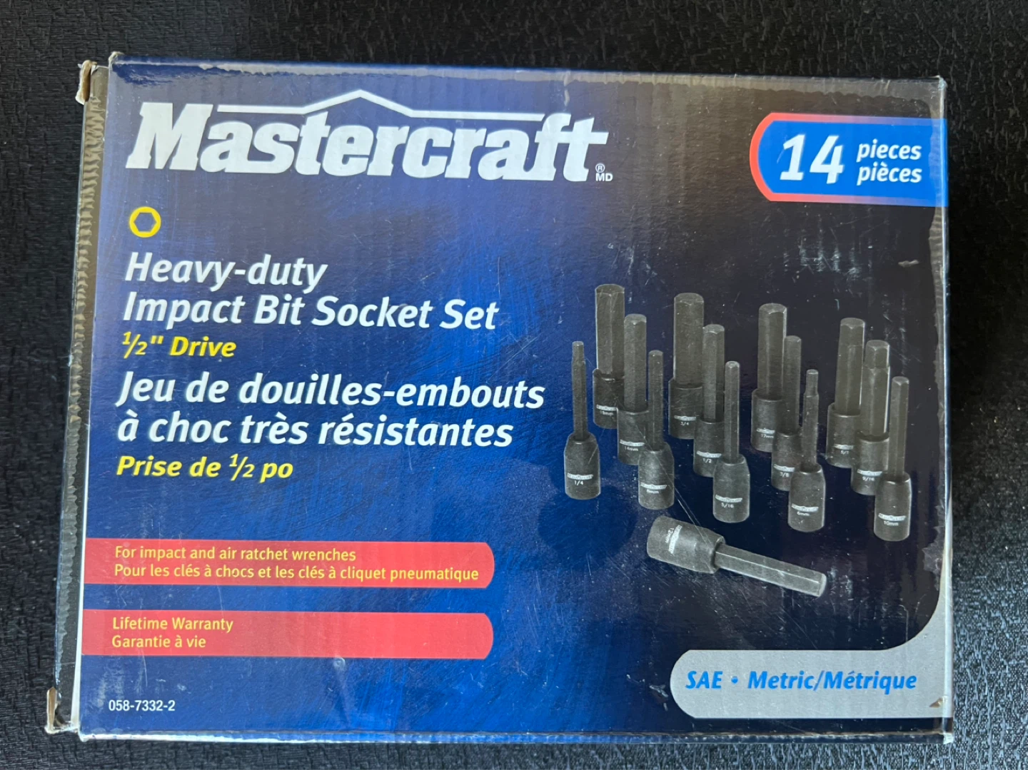 Mastercraft 14-Piece Heavy-duty Impact Bit Socket Set 1/2" Drive