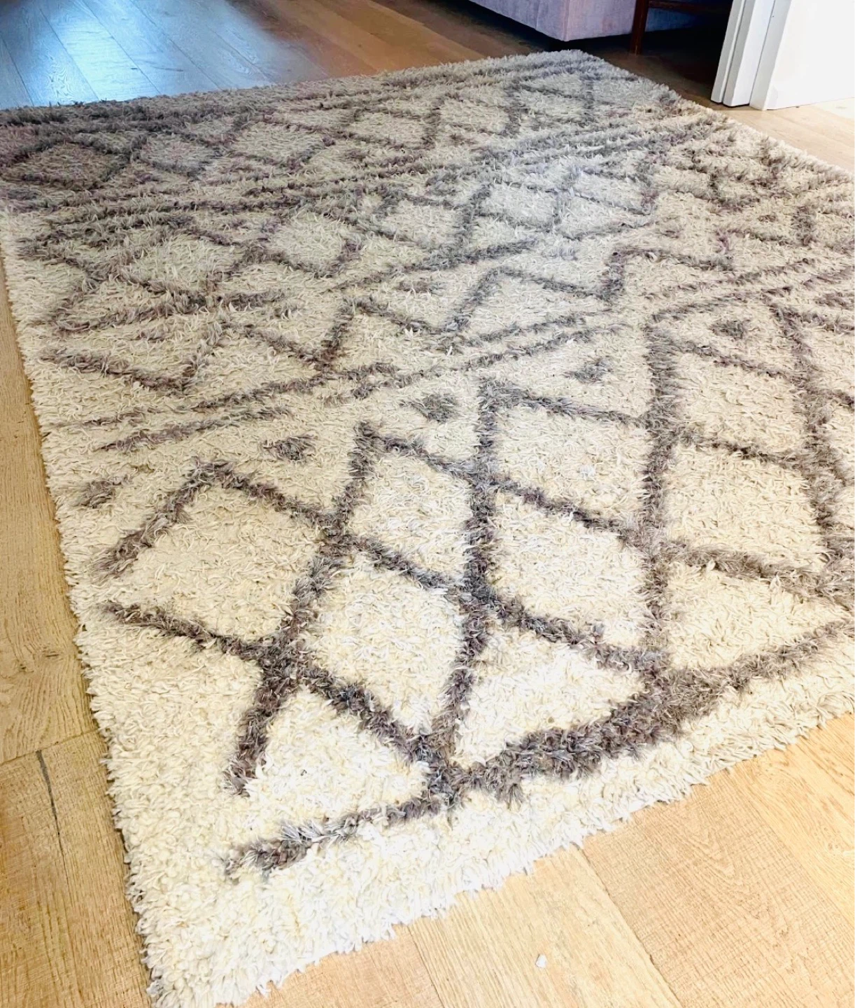 Carrera Tribal Rug - Ivory Geometric Pattern