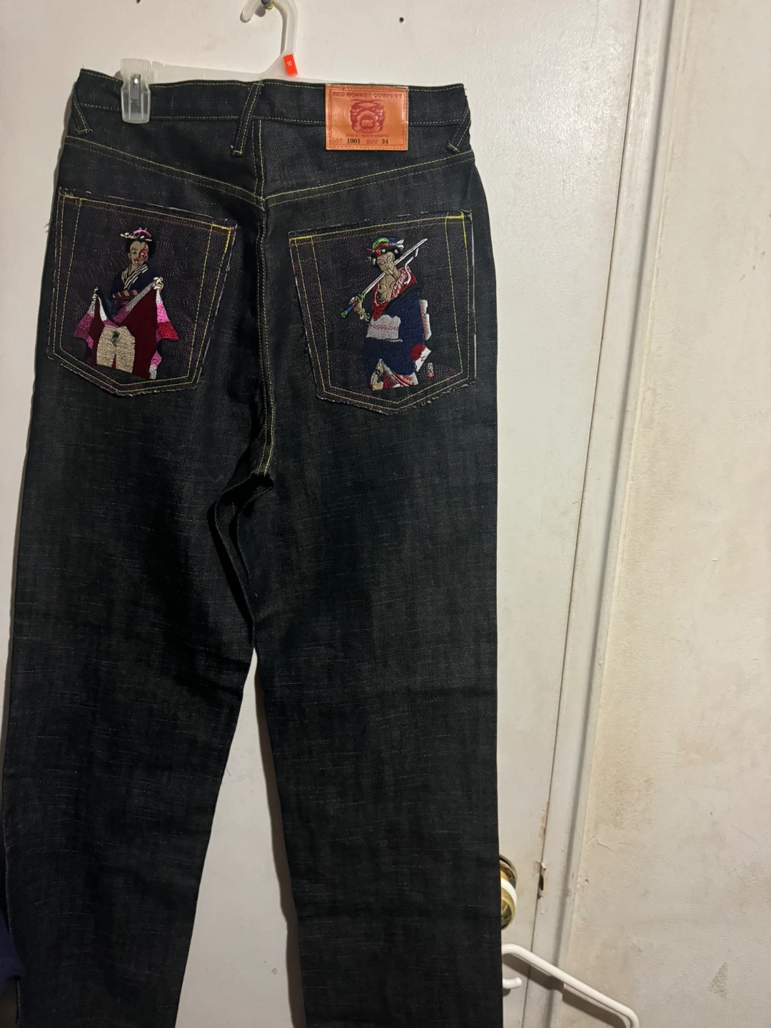 Red Monkey Company Jeans Size 34 Embroidered