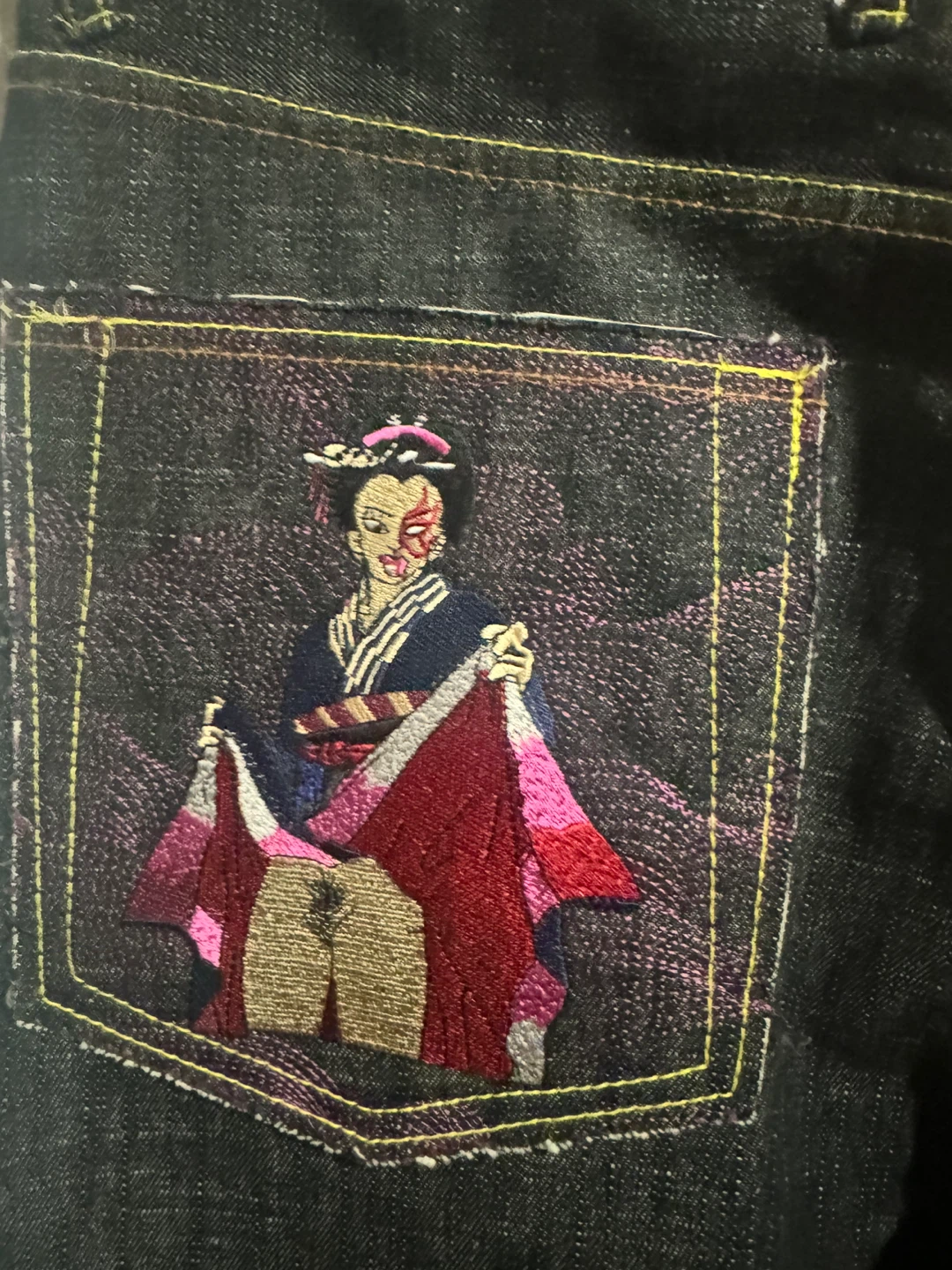 Red Monkey Company Jeans Size 34 Embroidered - photo 3