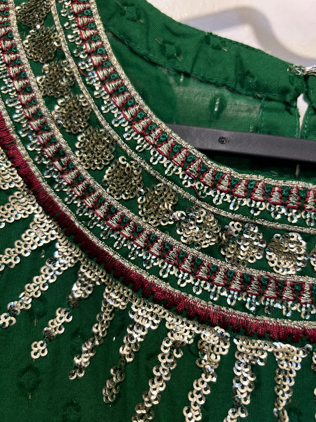 Limelight Green Embroidered 3 pcs dress - photo 4