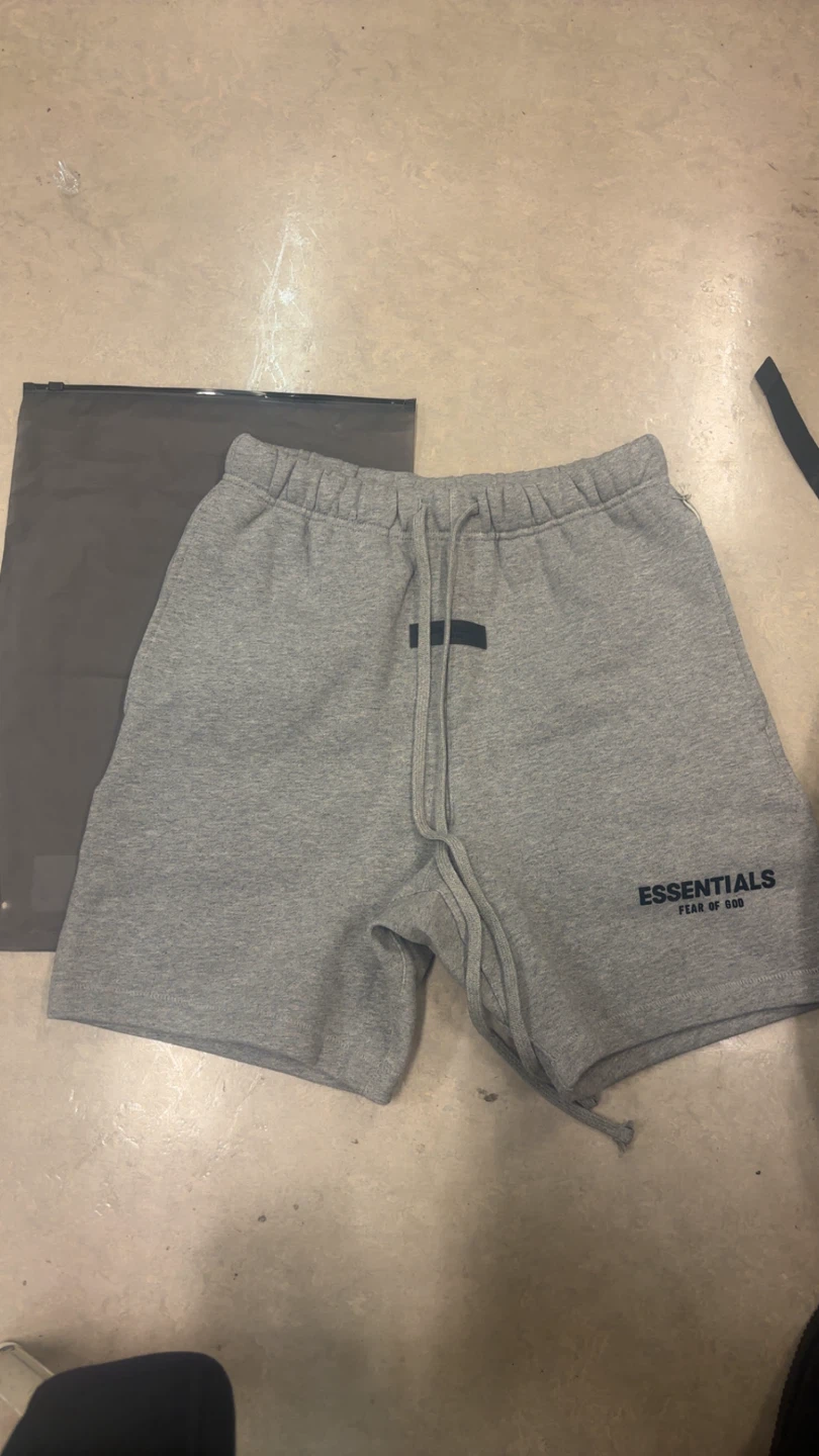 Essentials Dark Oatmeal Sweat Shorts - XS