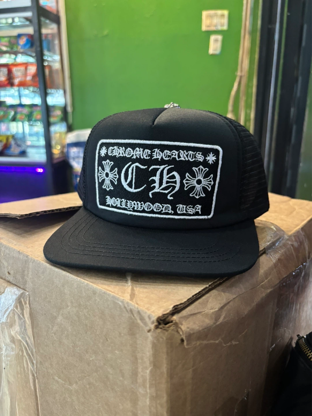 Chrome Hearts Trucker Hat Black Hollywood USA