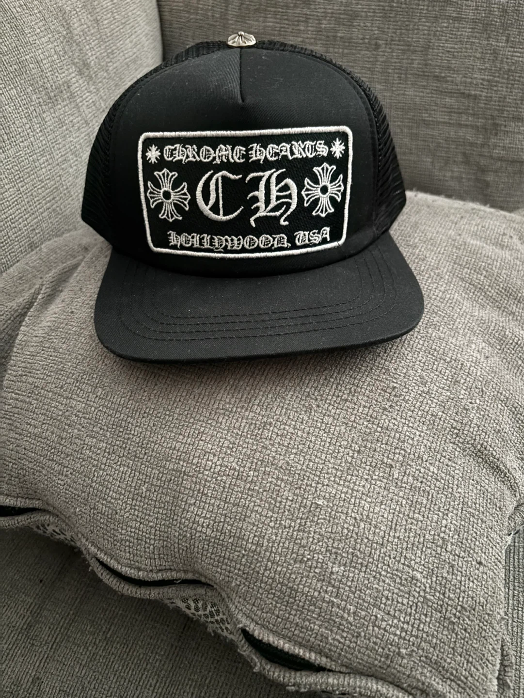 Chrome Hearts Trucker Hat Black Hollywood USA - photo 4