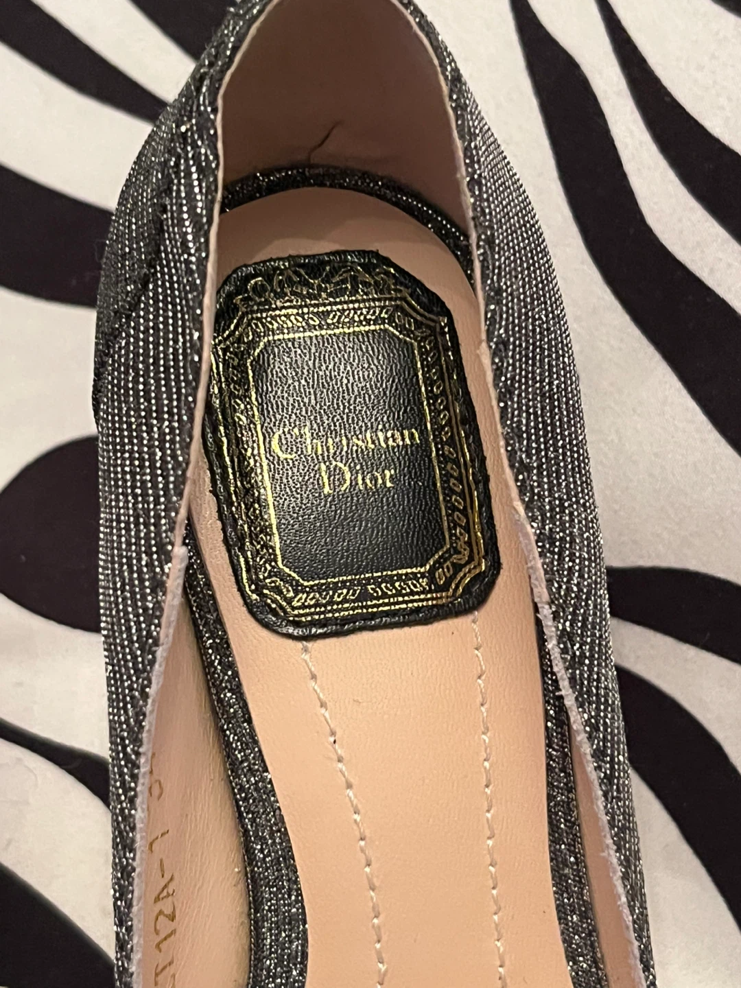 🖤 Christian Dior high-heeled pumps grey glitter finish womens - photo 2
