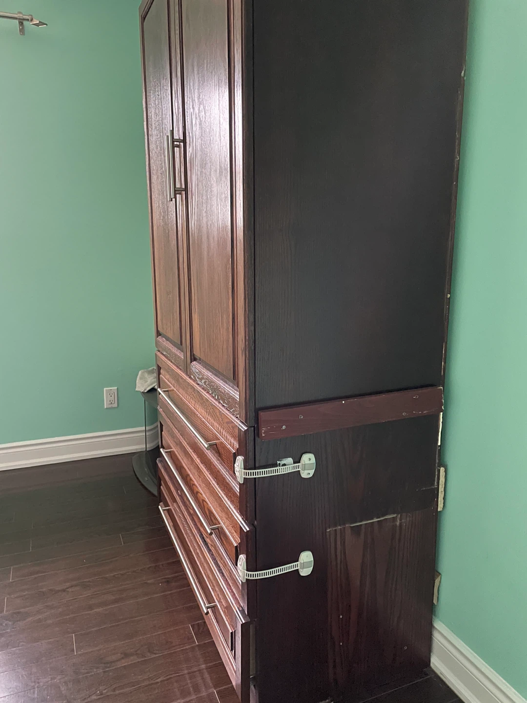 Dark Wood Armoire with Drawers (CONTENTS NOT INCLUDED) - photo 4