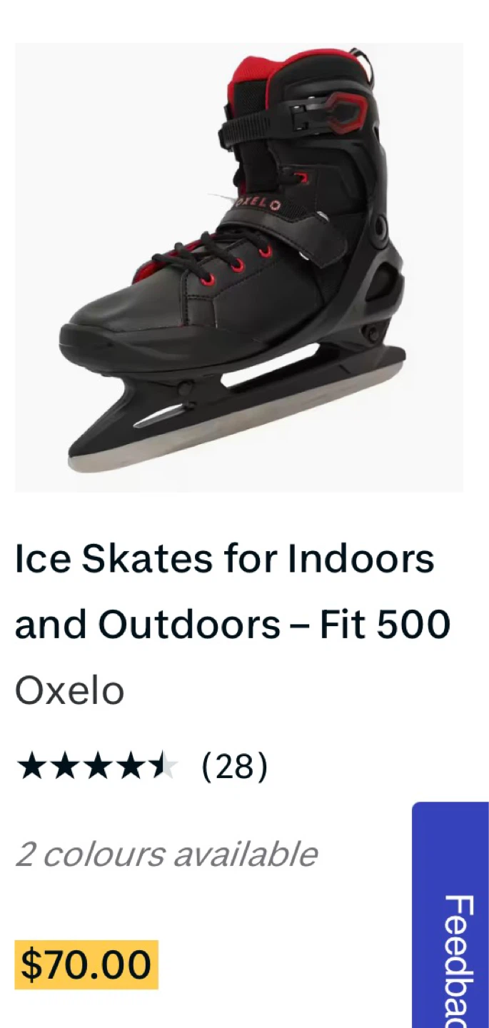 Oxelo Fit 500 Ice Skates for Indoors and Outdoors