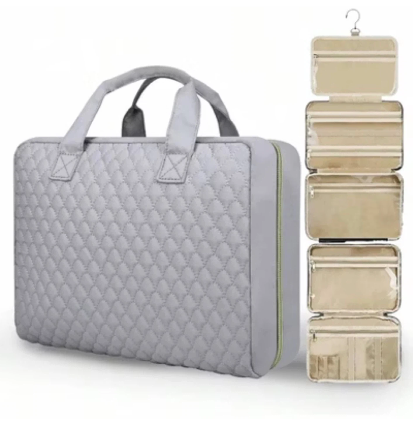 MOVING SALE - NEW GRAY Hanging Toiletry Bag with Large Capacity