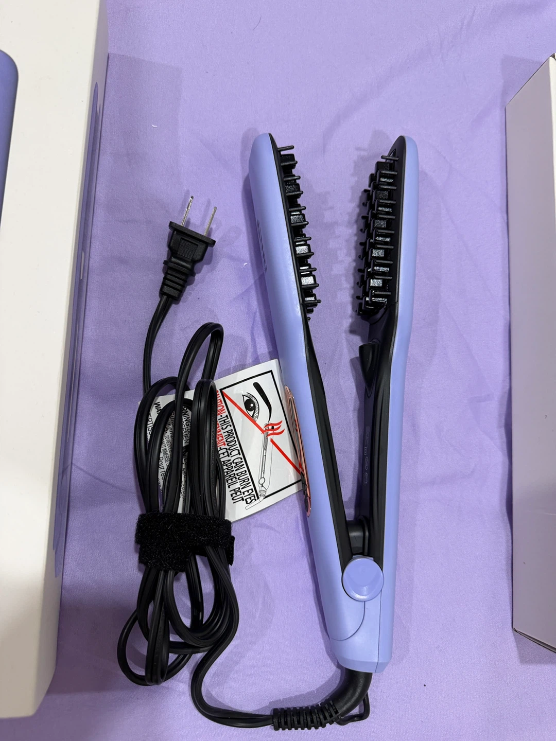 JINRI Professional Hair Straightener Brush - Purple