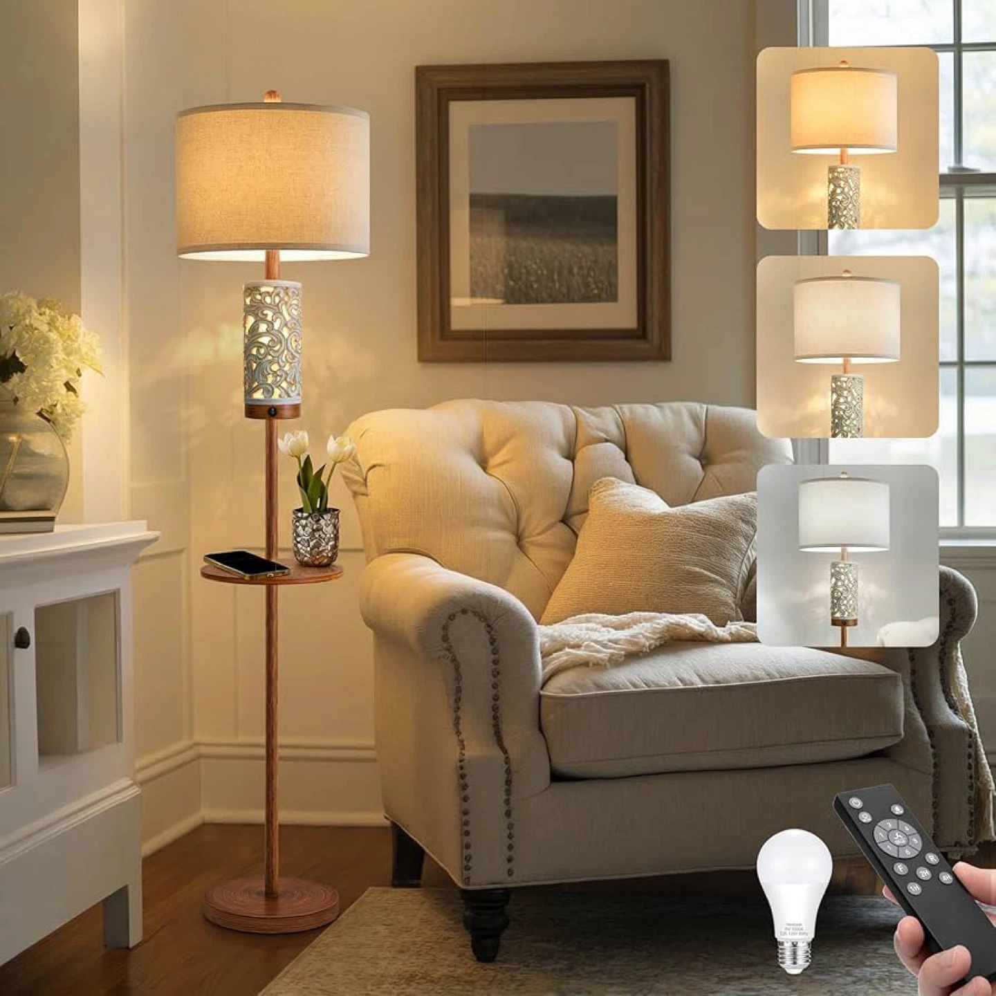 OYEARS Floor Lamp with Shelf - photo 3