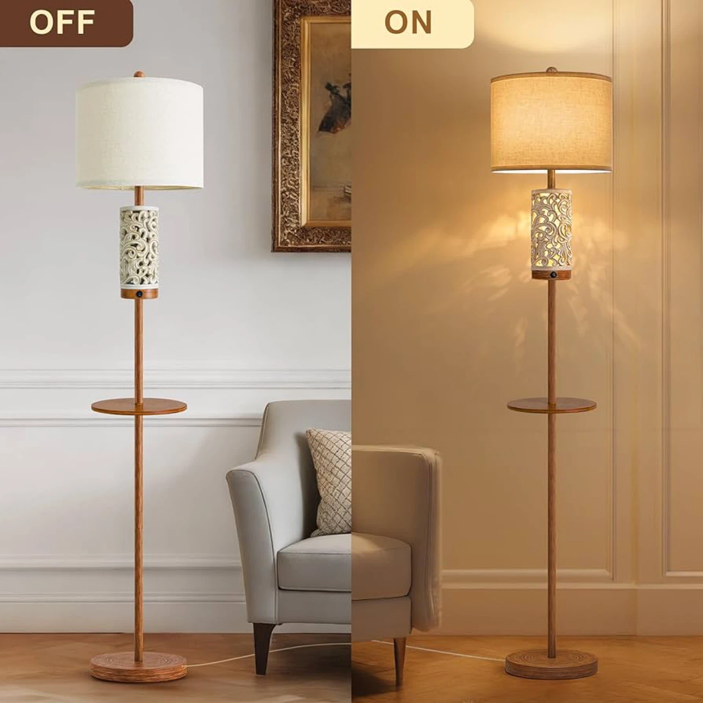 OYEARS Floor Lamp with Shelf - photo 5