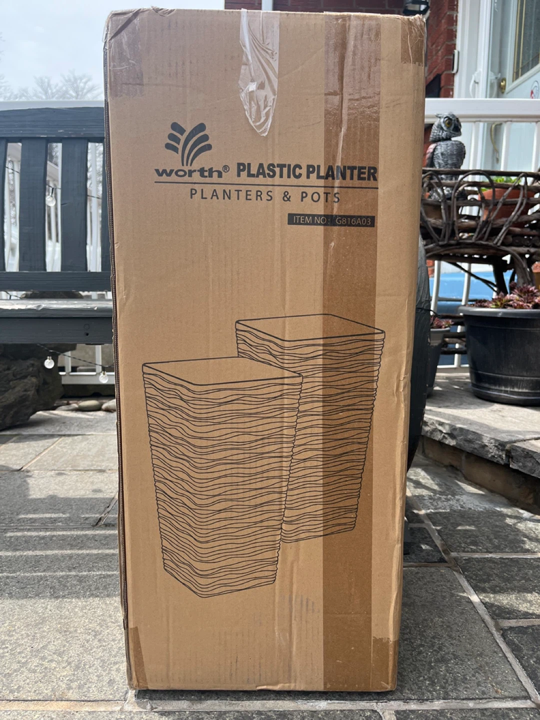 🌱  Worth Plastic Planter Pots Set of 2 - Black