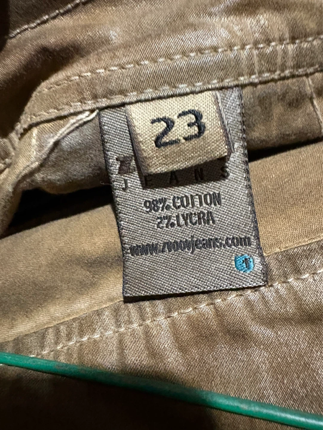 Voot Jeans Size 23 Brown Cotton Blend Pants - photo 2