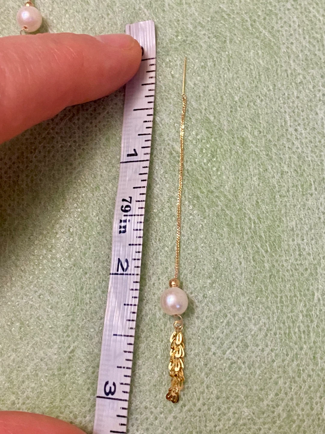 18k Gold Pearl Drop Earrings - photo 3