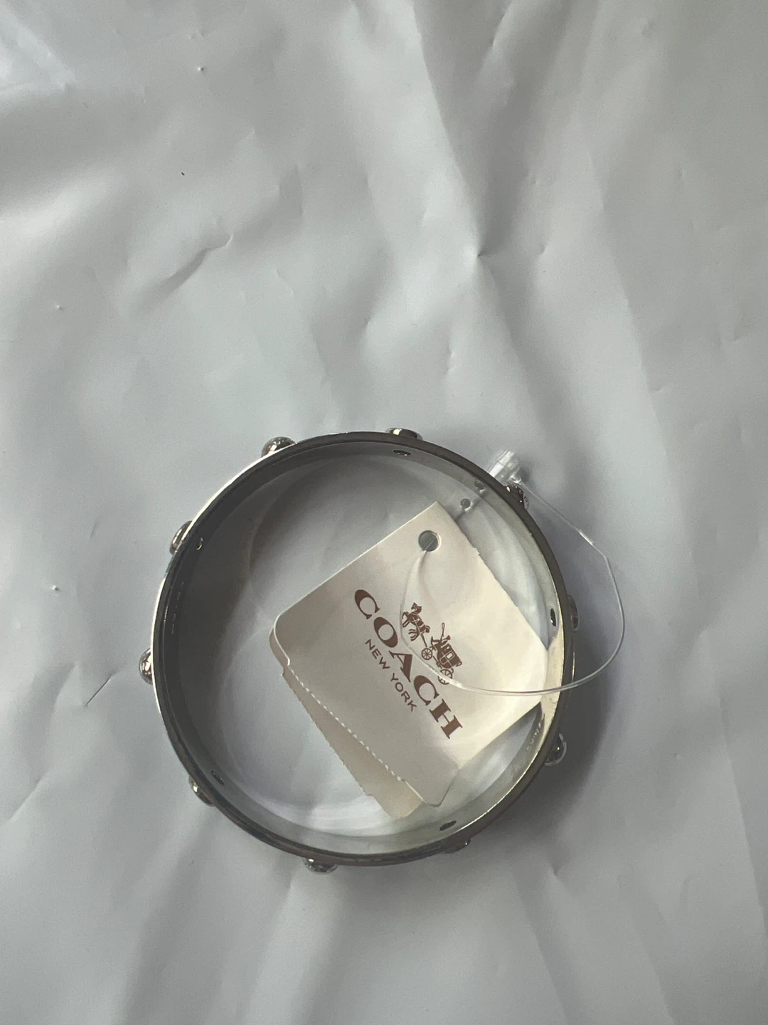 Coach Silver and Blue Studded Bangle - photo 2