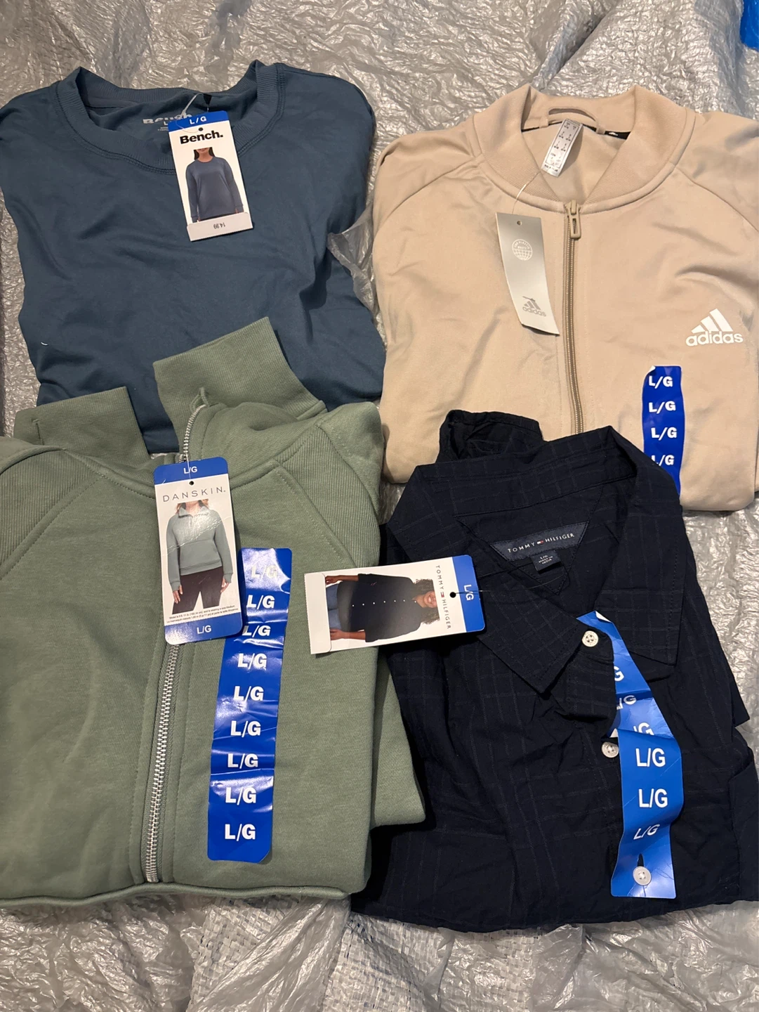 Bench Long Sleeve, Adidas , Danskin , Tommy Hilfiger Shirt -L/G