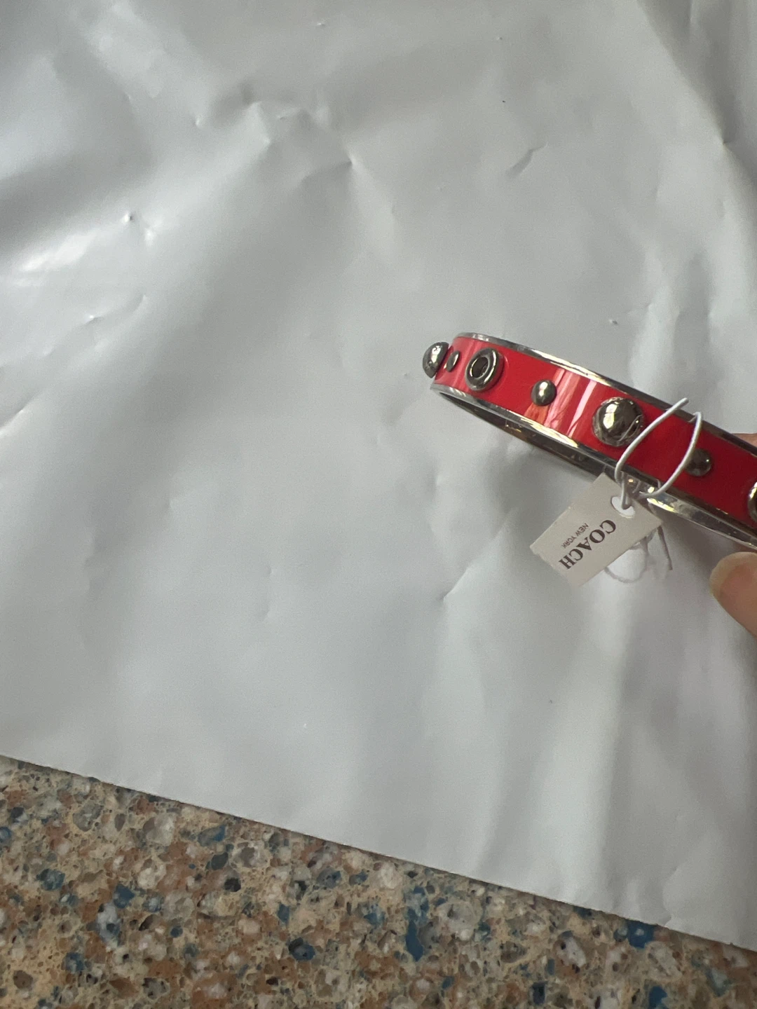 Coach Red Bangle Bracelet - photo 3