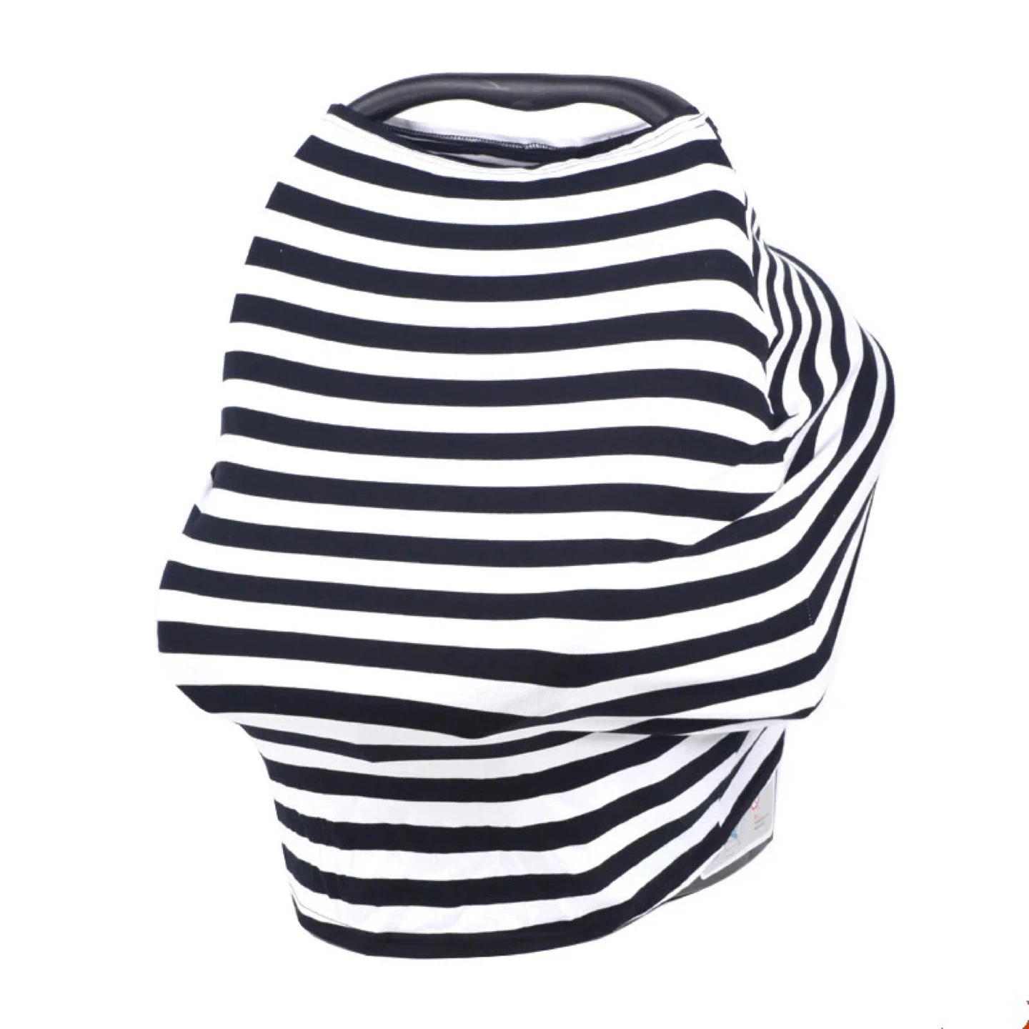 Nursing Cover/Car Seat Canopy - Black and White Striped