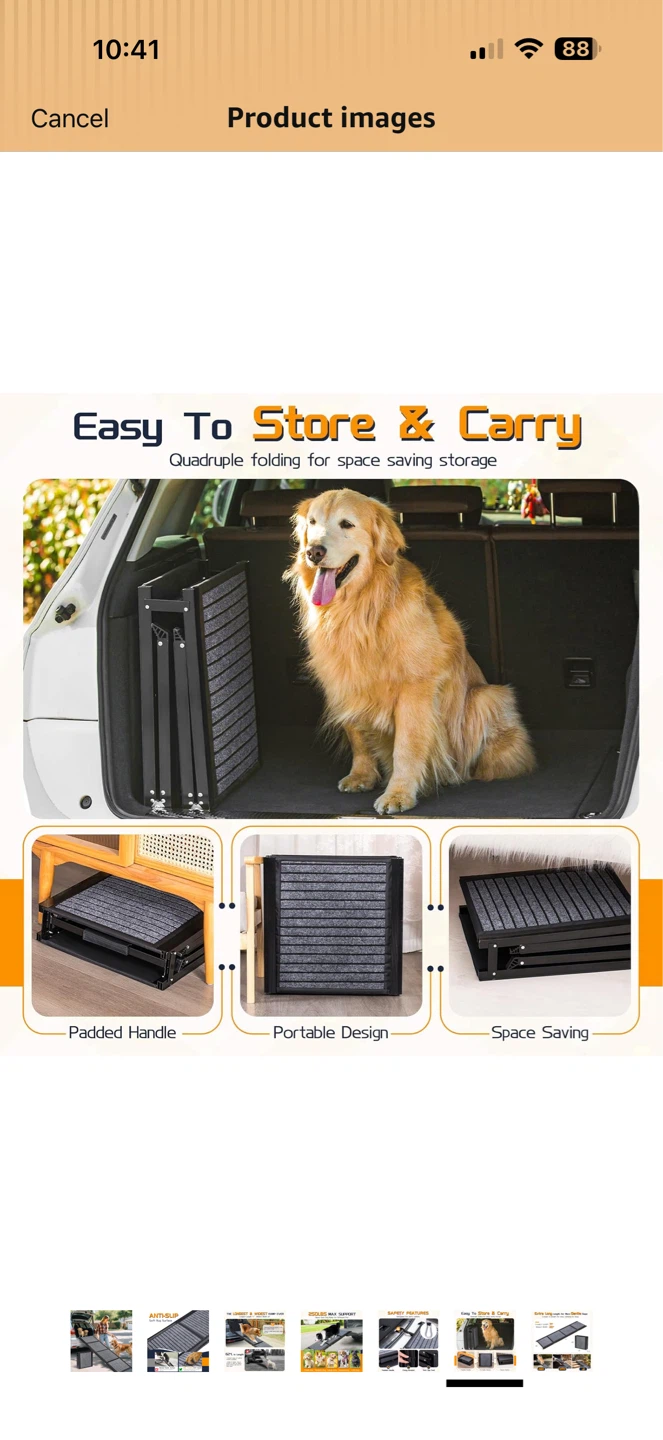 Heavy Duty Dog Ramp - Max Support 250lbs - photo 5