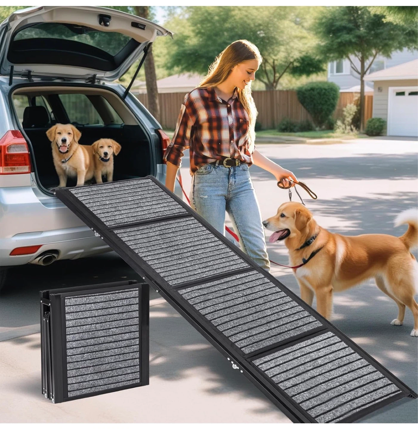 Heavy Duty Dog Ramp - Max Support 250lbs