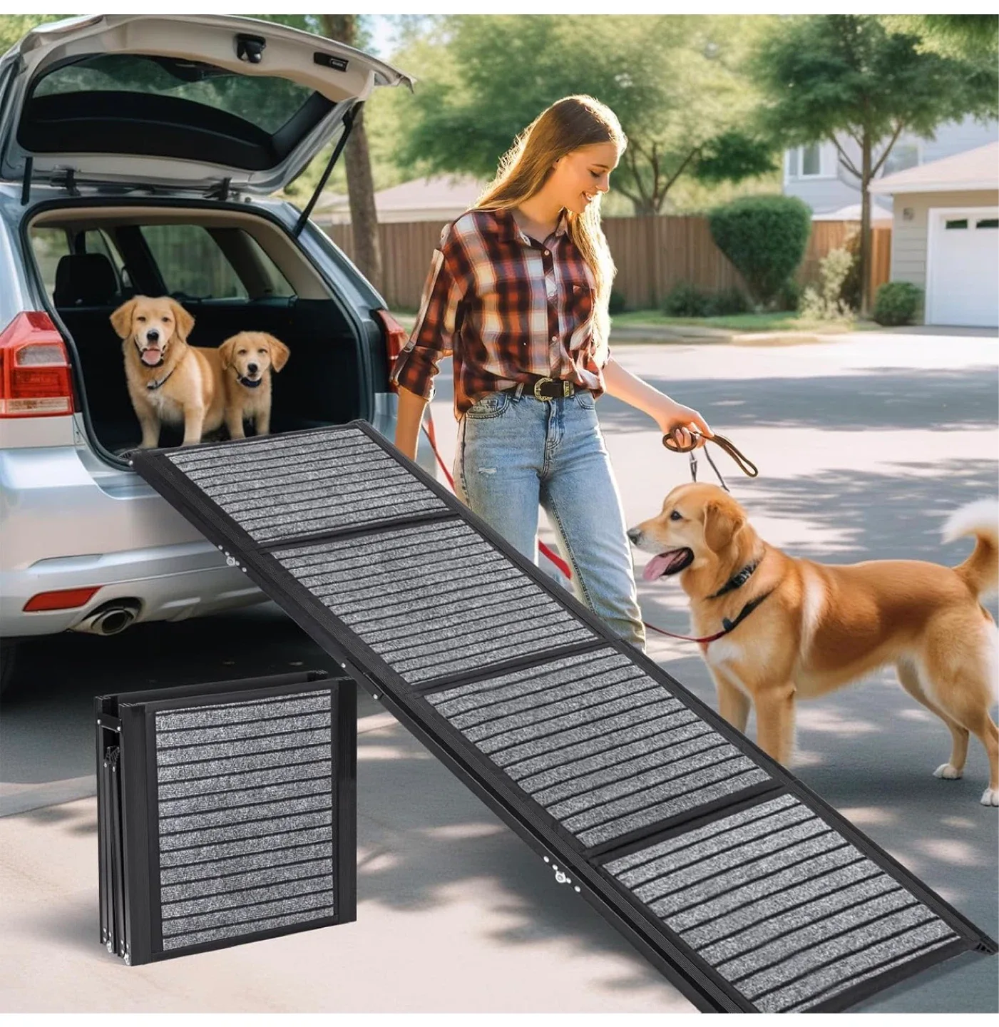Heavy Duty Dog Ramp - Max Support 250lbs