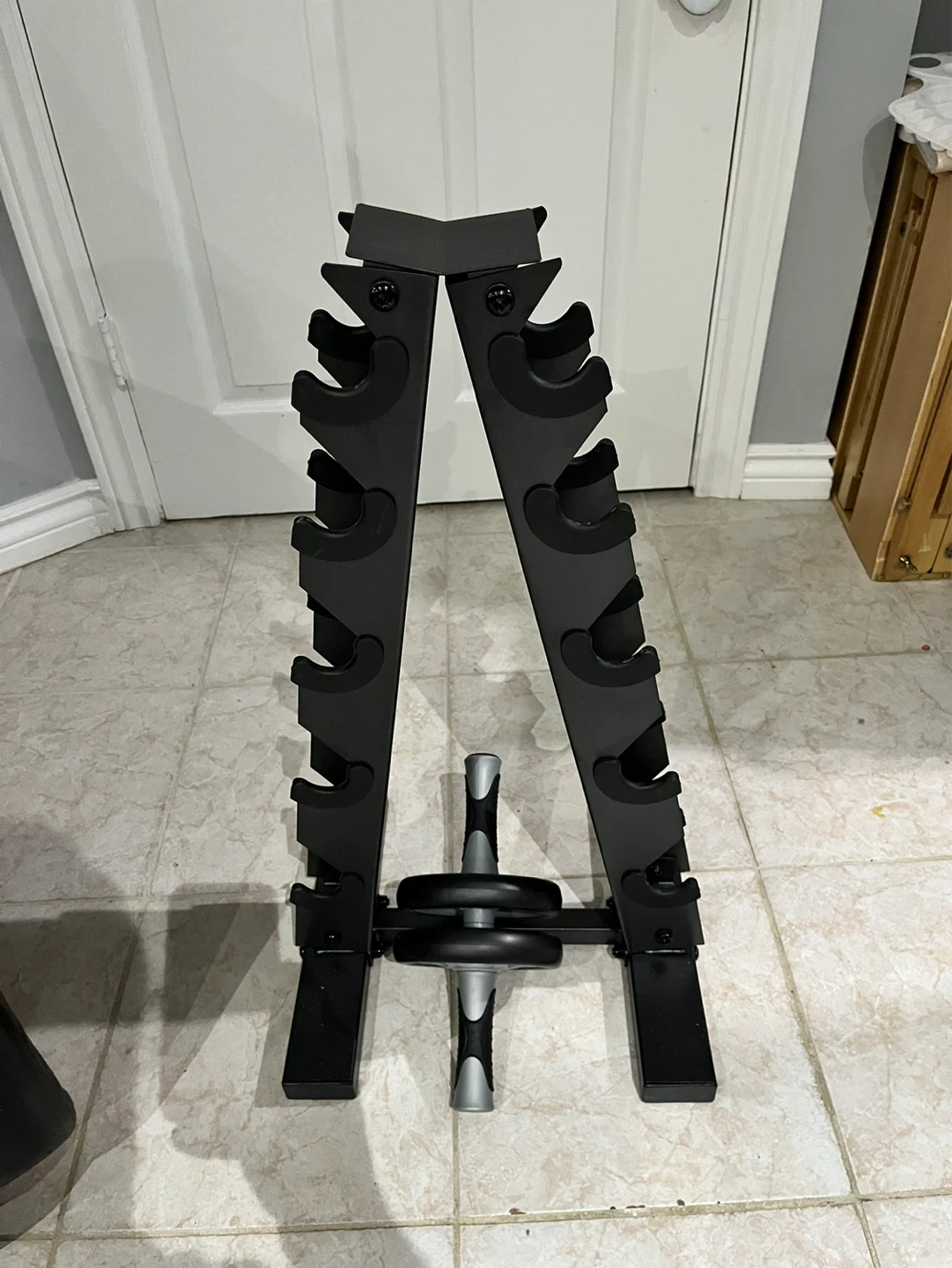 Dumbbell Rack with Ab Roller