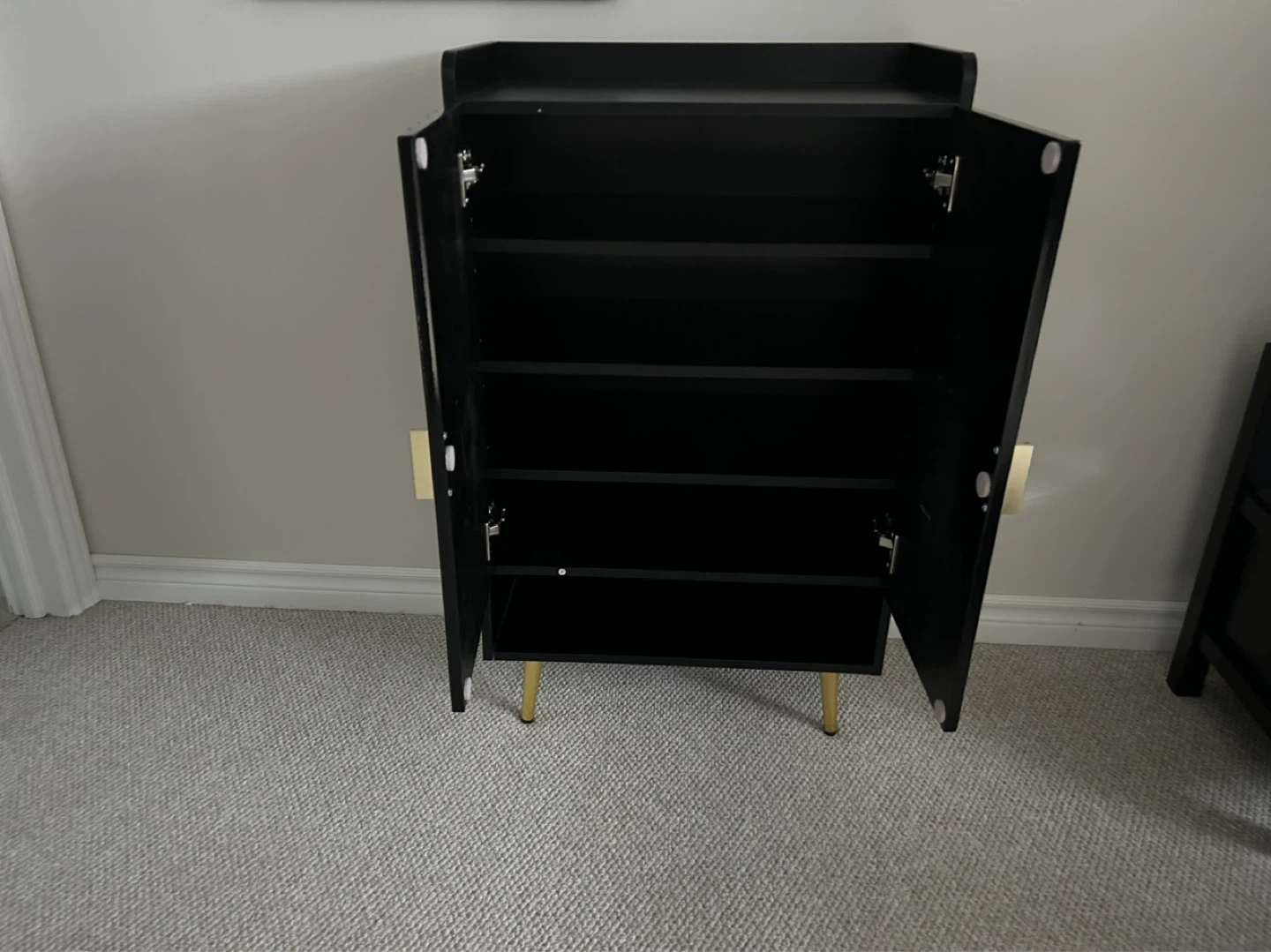 Black Cabinet with Gold Legs - photo 2