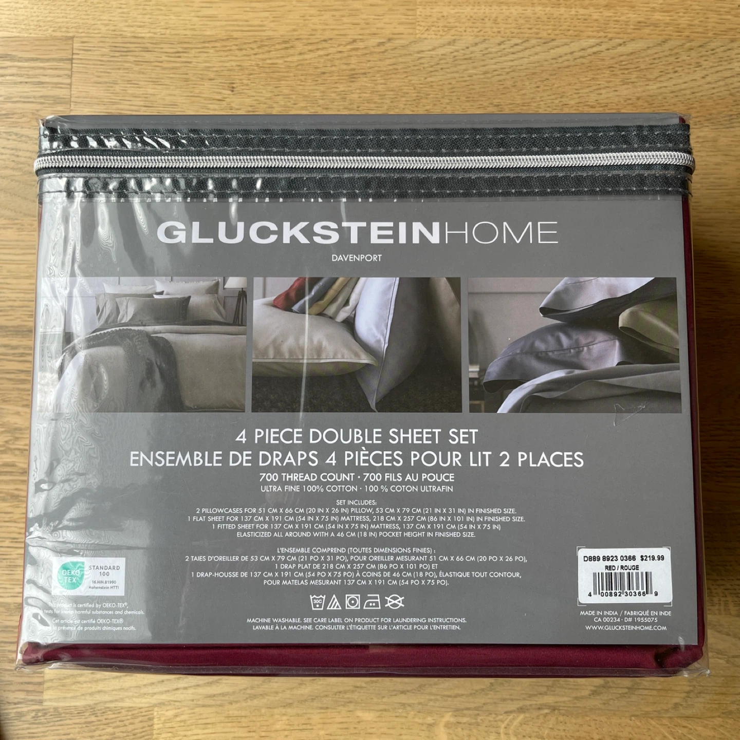 Luxurious 700 TC 100% Cotton 4-Piece Double Sheet Set - photo 2